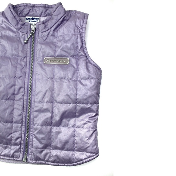 Vintage Osh Kosh Baby Girls Purple Quilted Vest 24 Months - Picture 3 of 8